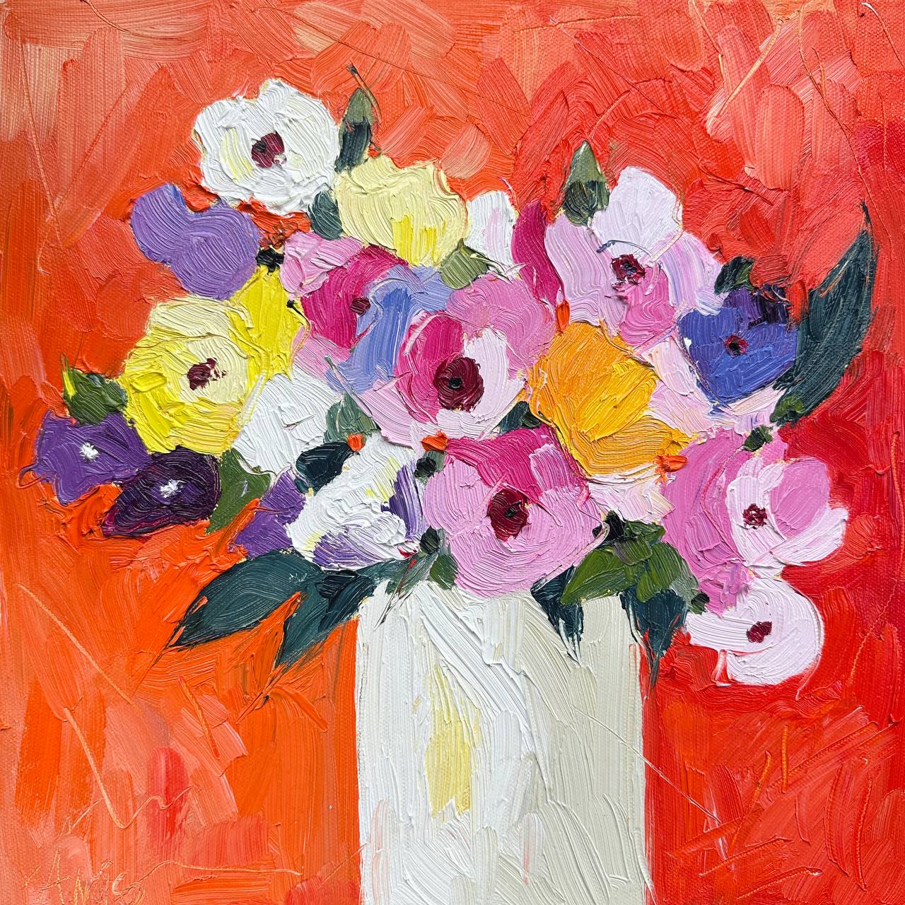 Flowers on Orange