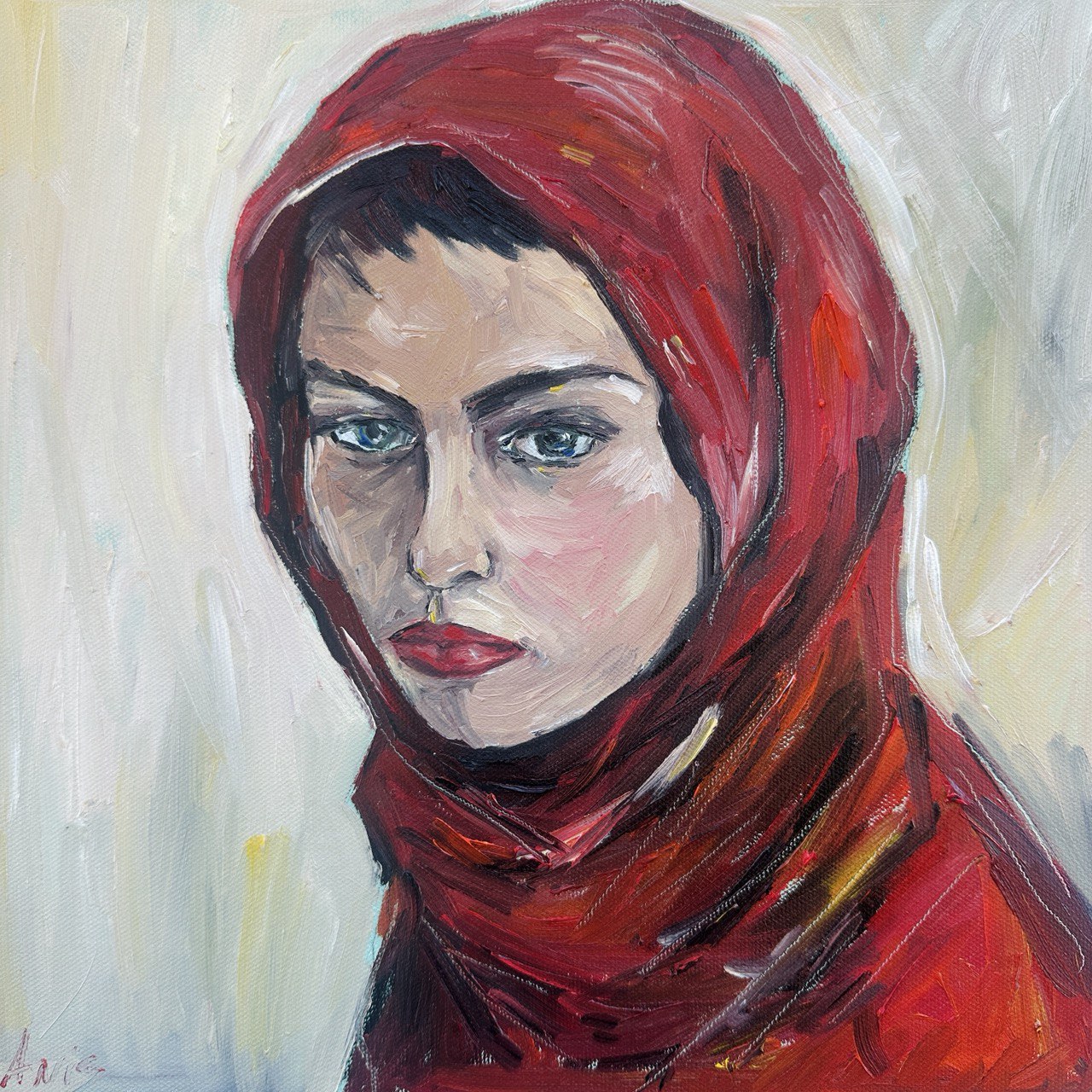 Woman in a Red Headscar