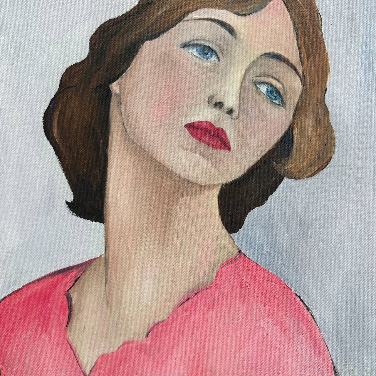 Woman in a Pink Dress