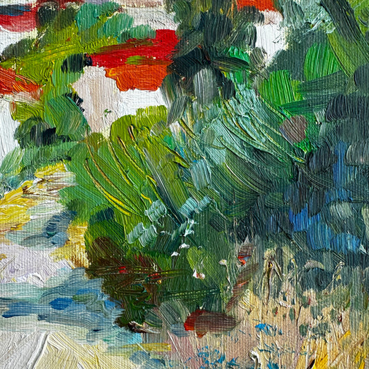 Blumen auf Orange