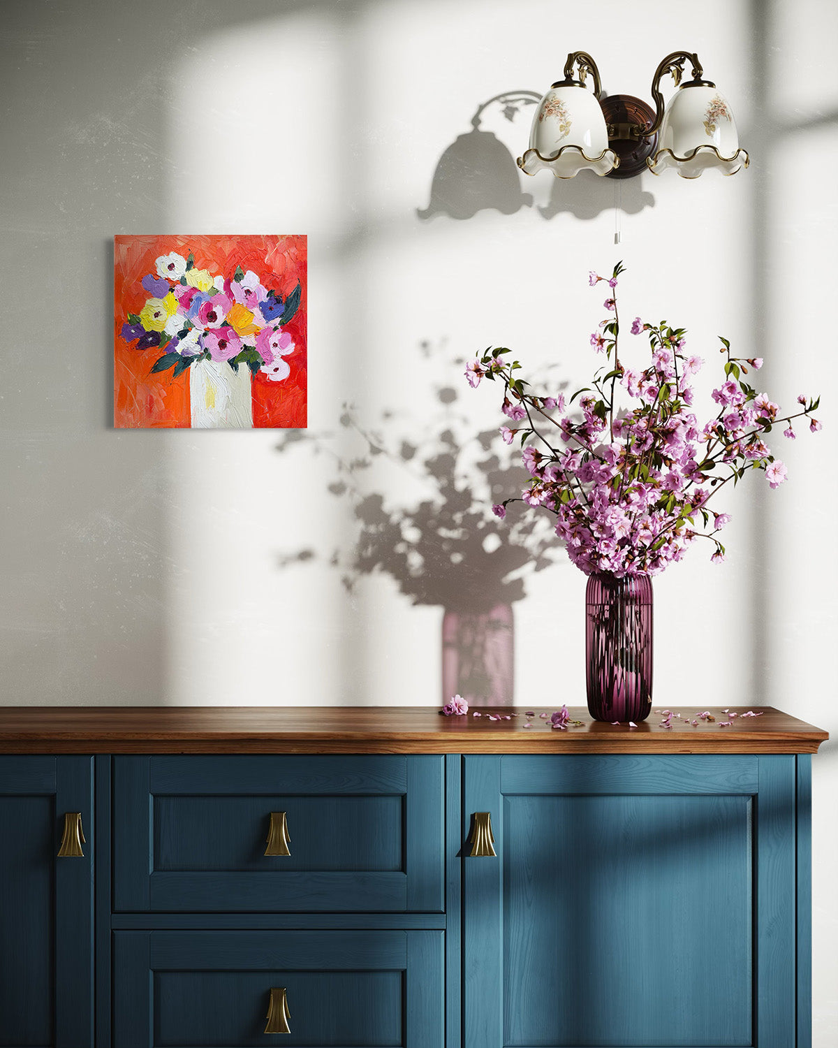 Flowers on Orange