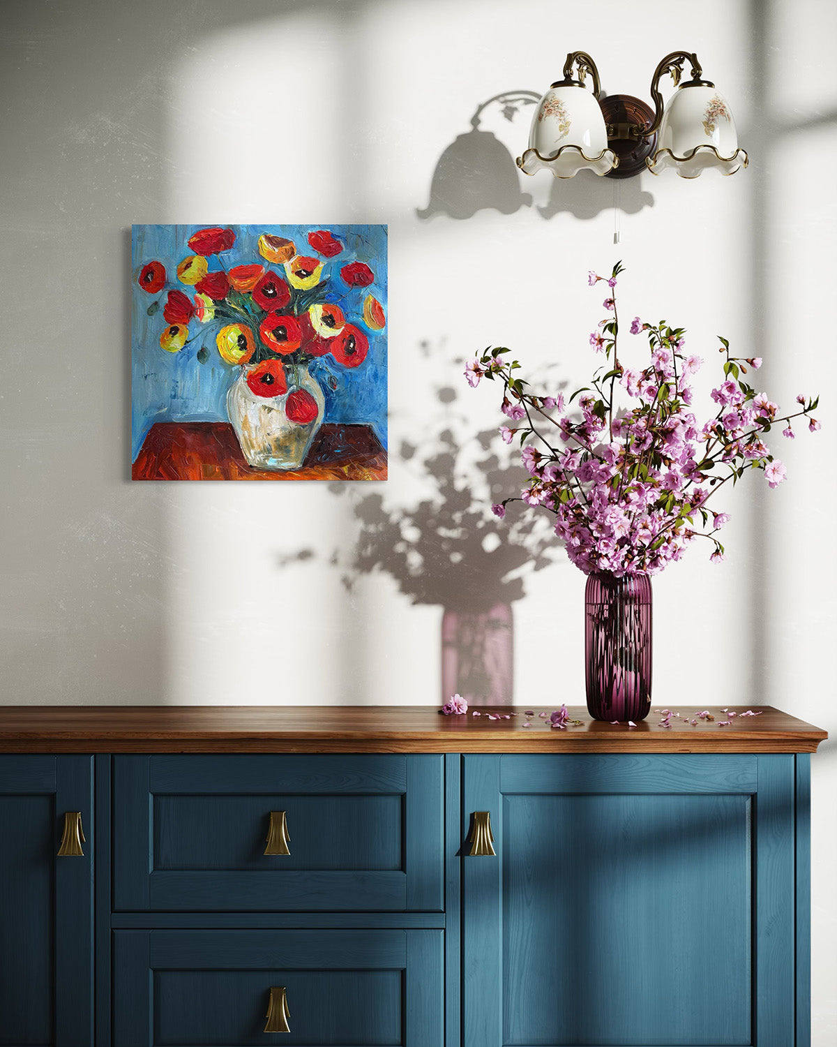 Vase with Poppy Flowers