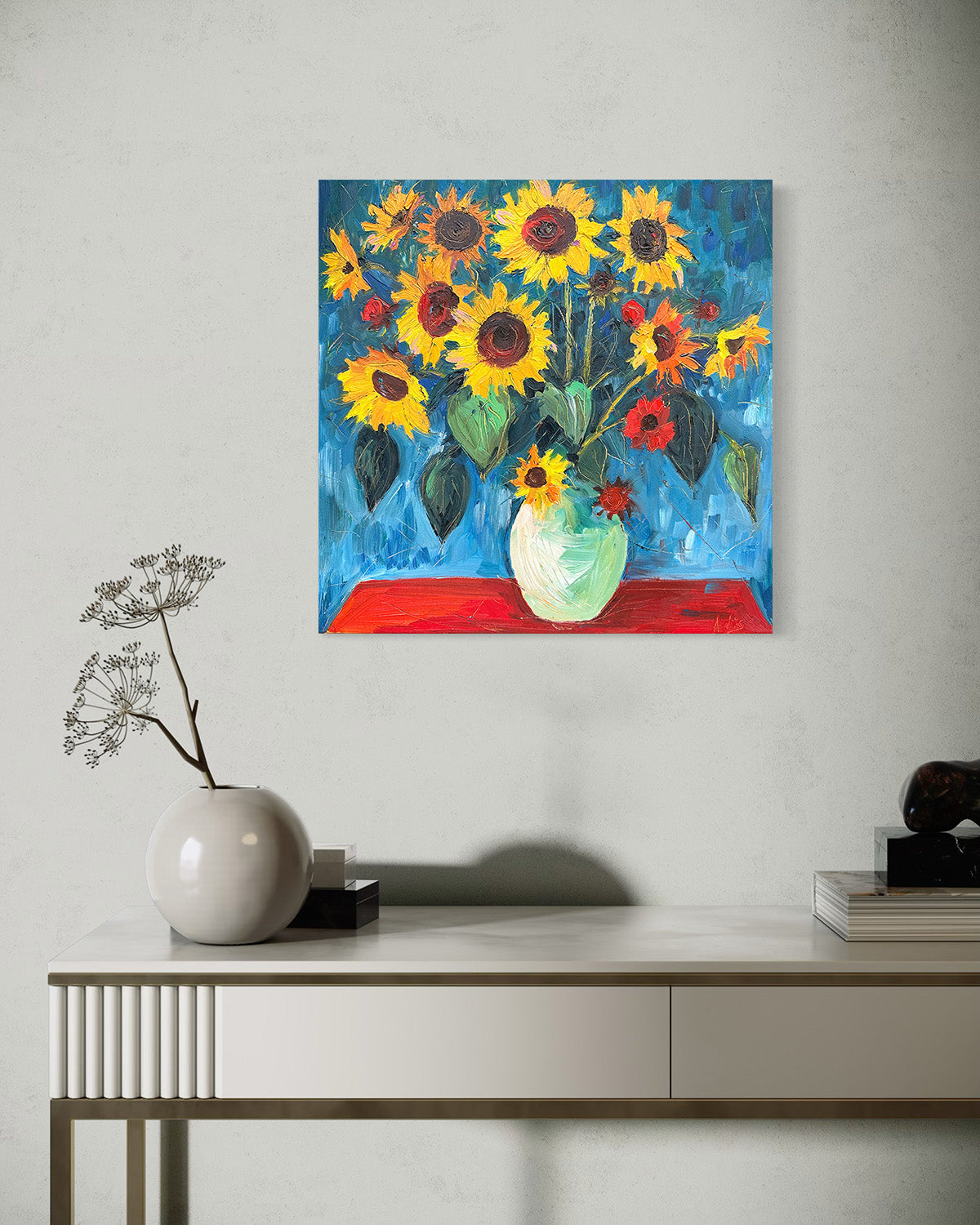 Tournesols dans un vase