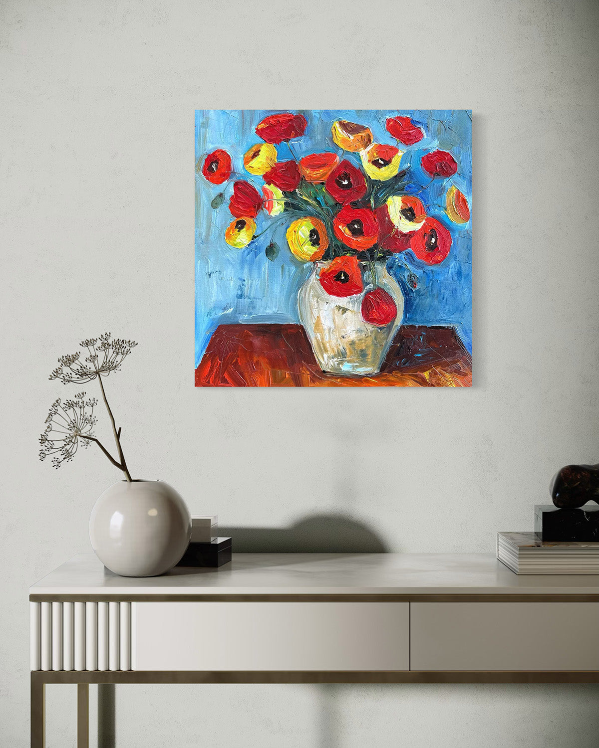 Vase with Poppy Flowers