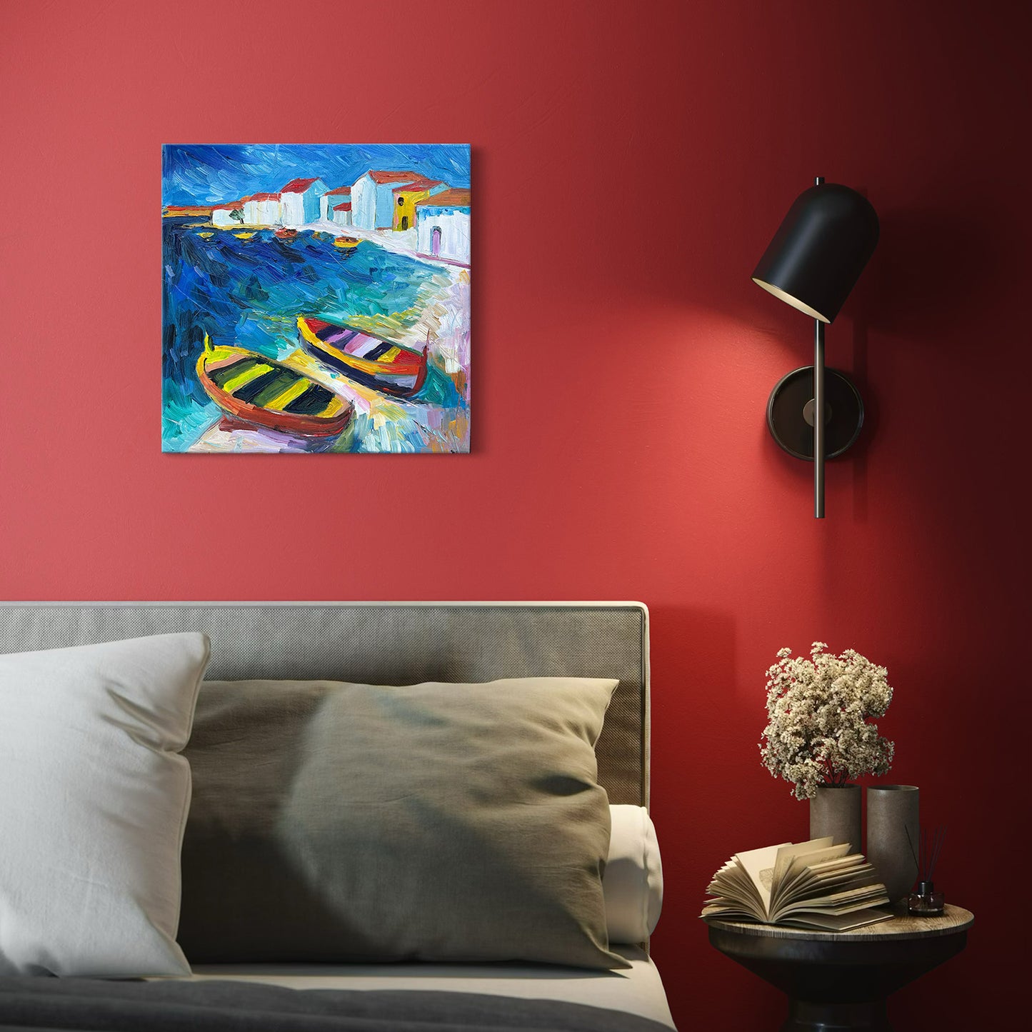 Seaside Shore with Boats