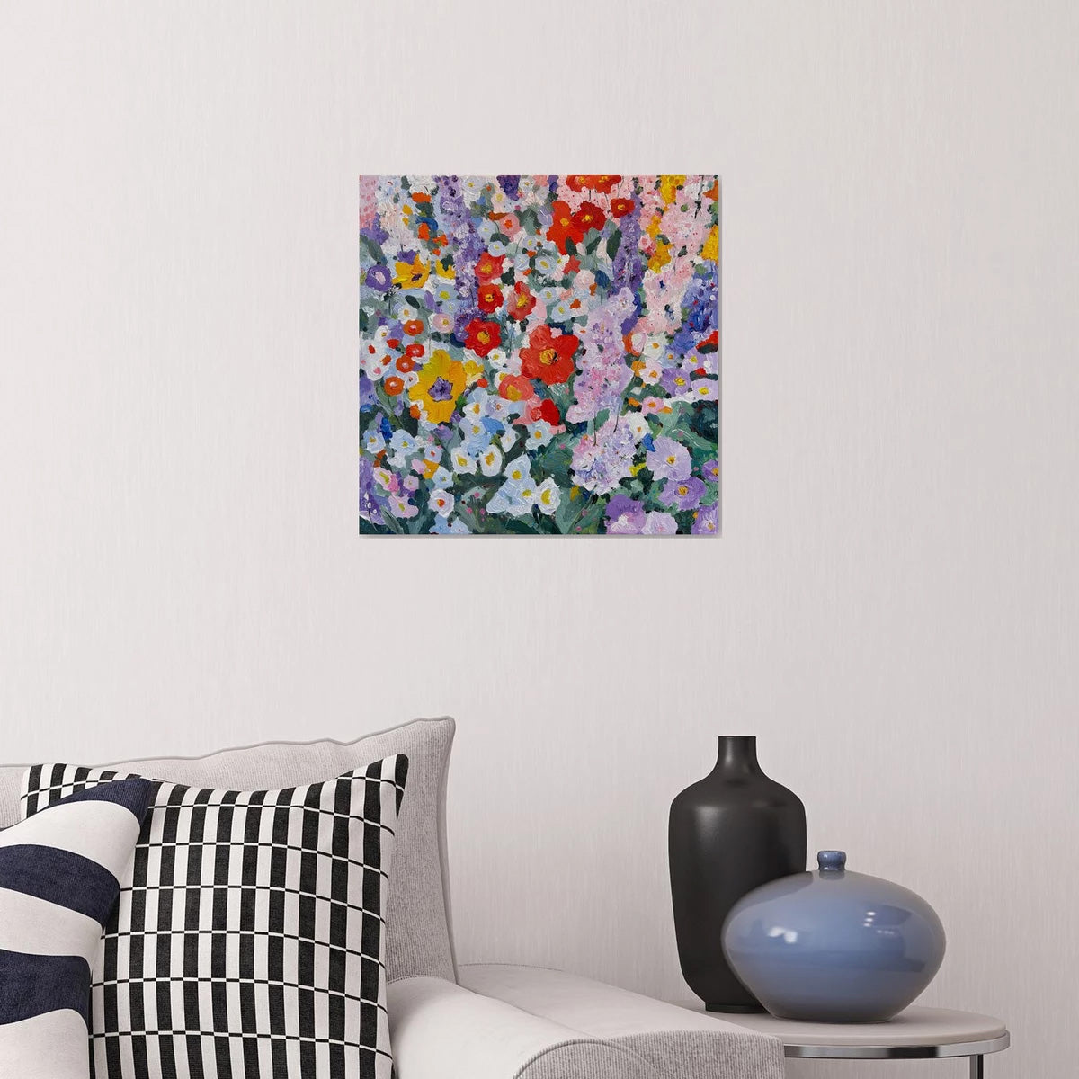 Champ de fleurs pastel