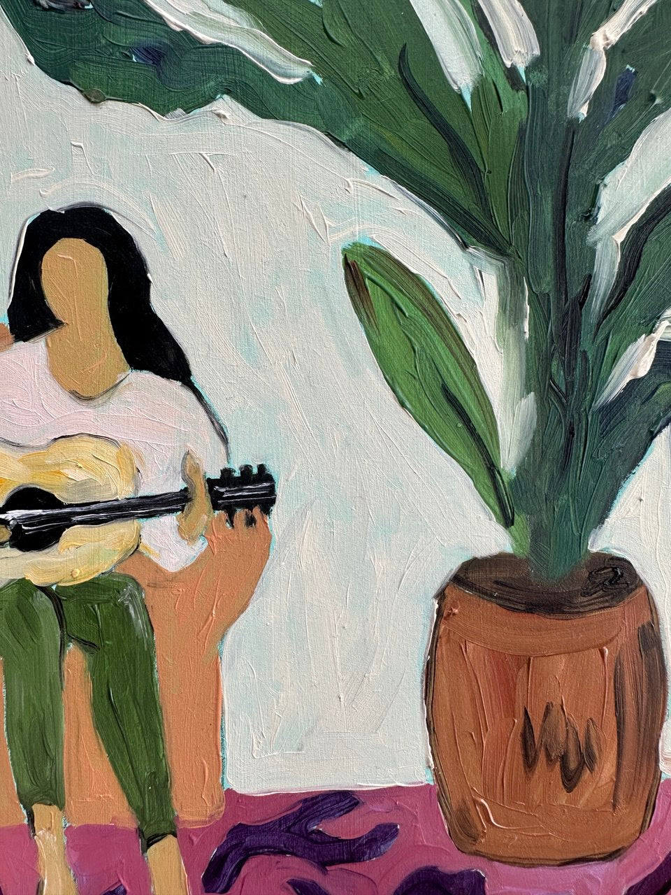 Iris en gris et bleu