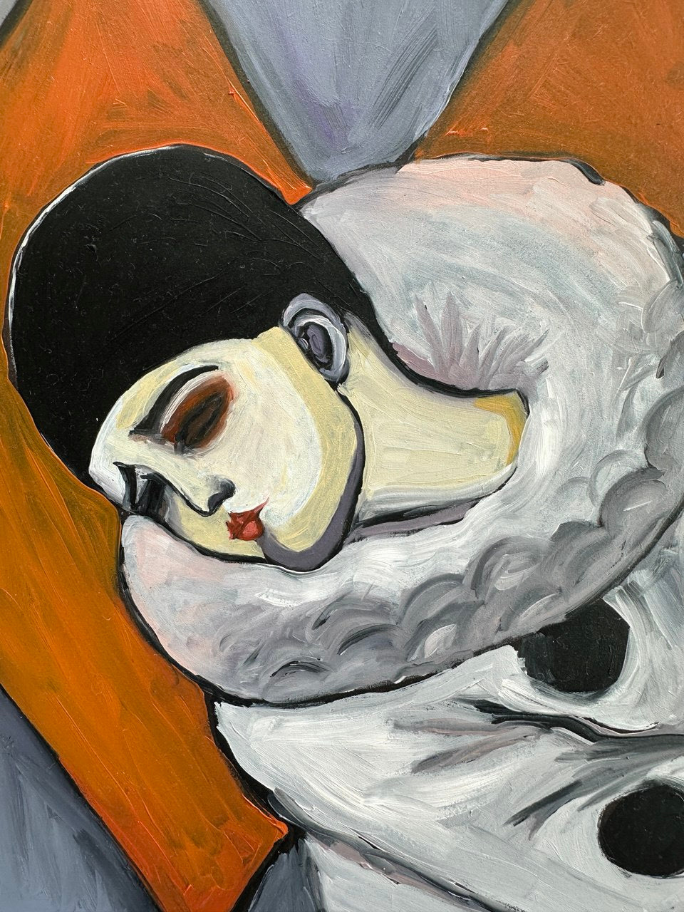 Iris en gris et bleu