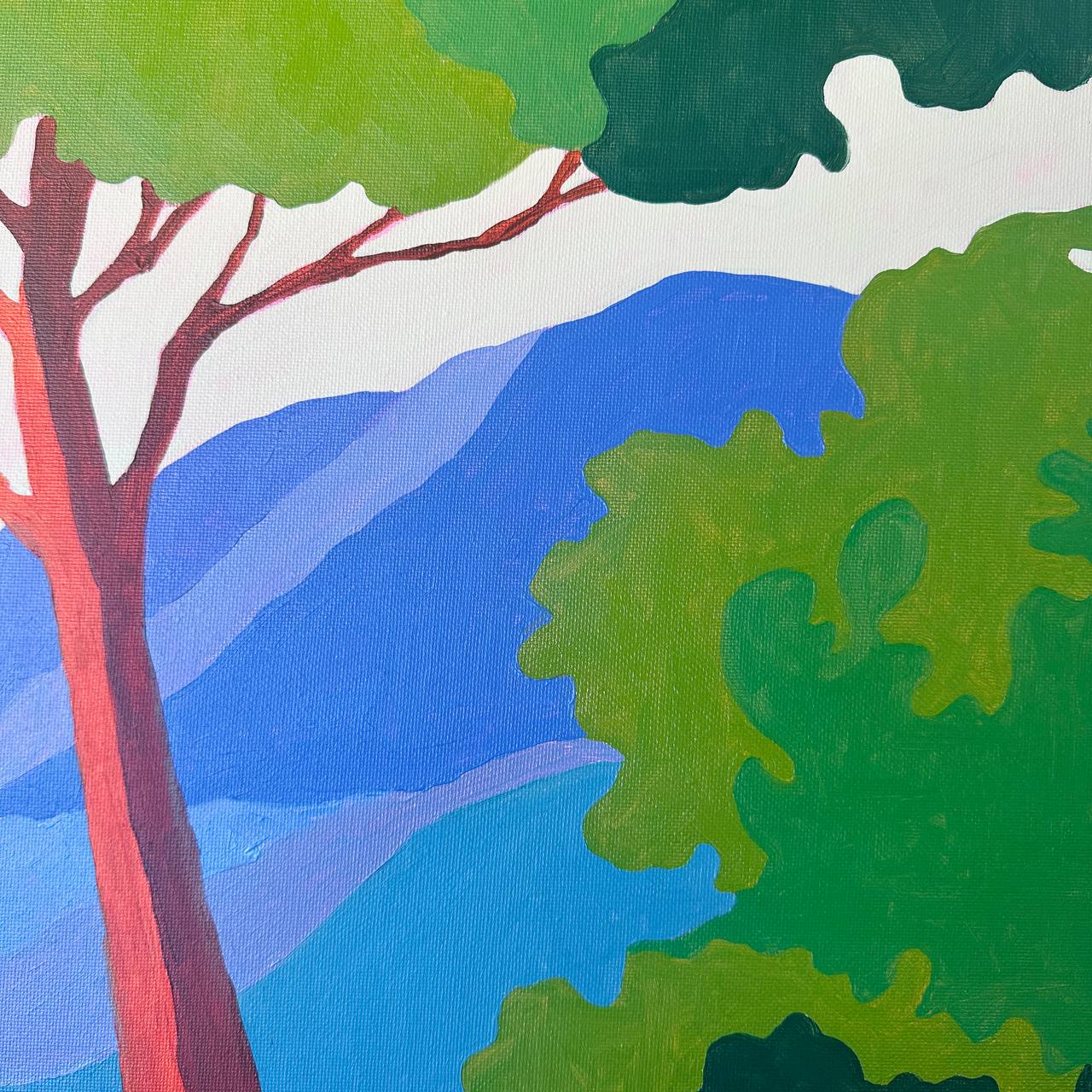 Red Trees by the Sea