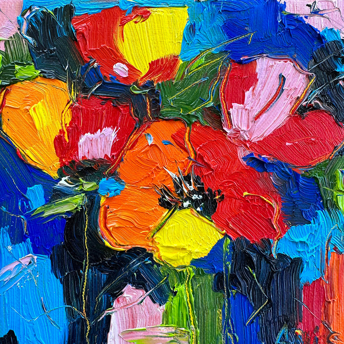 Abstract Colorful Flowers