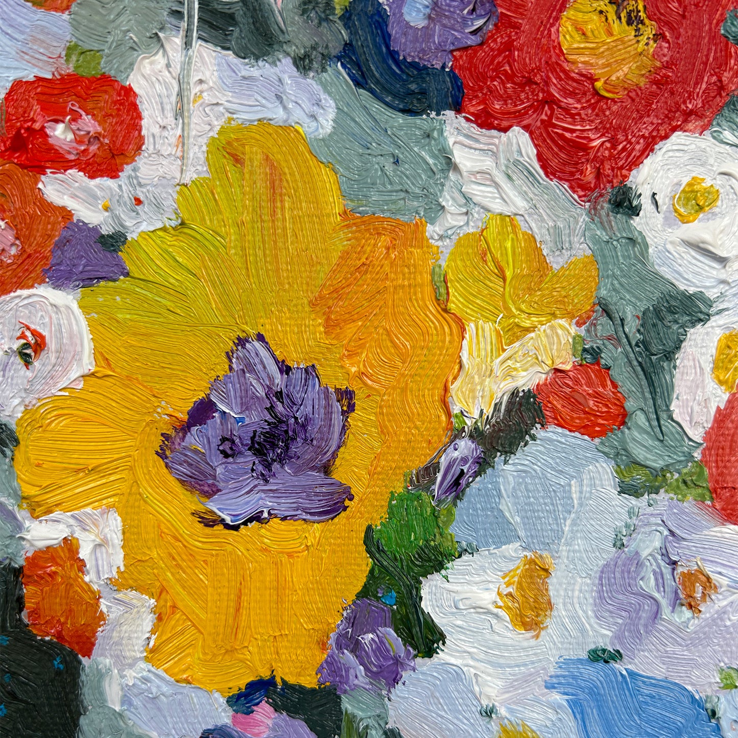 Champ de fleurs pastel