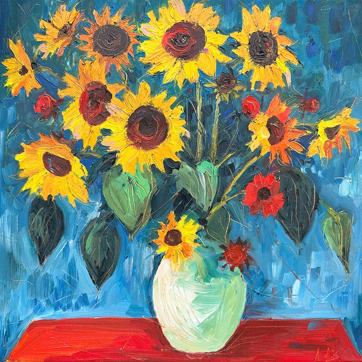 Tournesols dans un vase