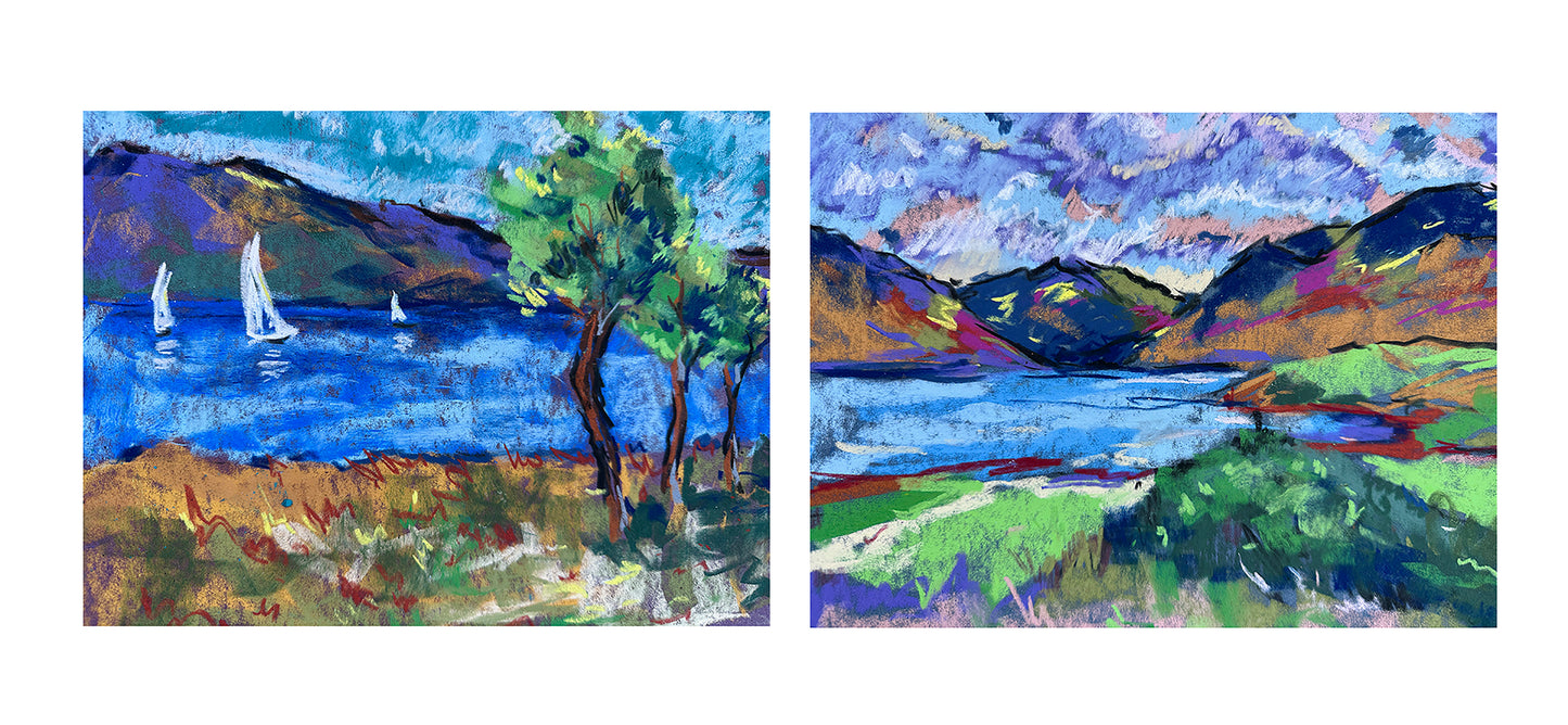 Set of 2 Vivid Landscape