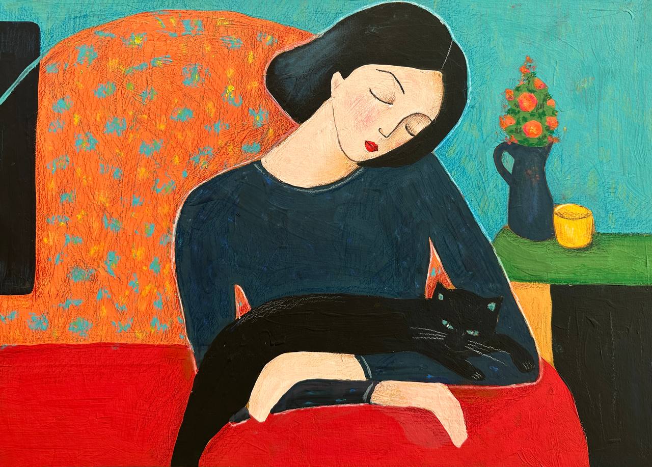 Girl with a Cat