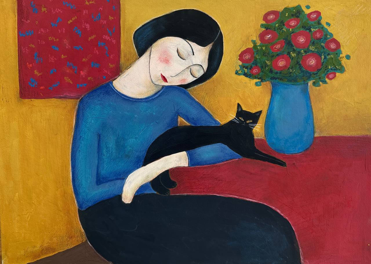 Girl with a Cat 2