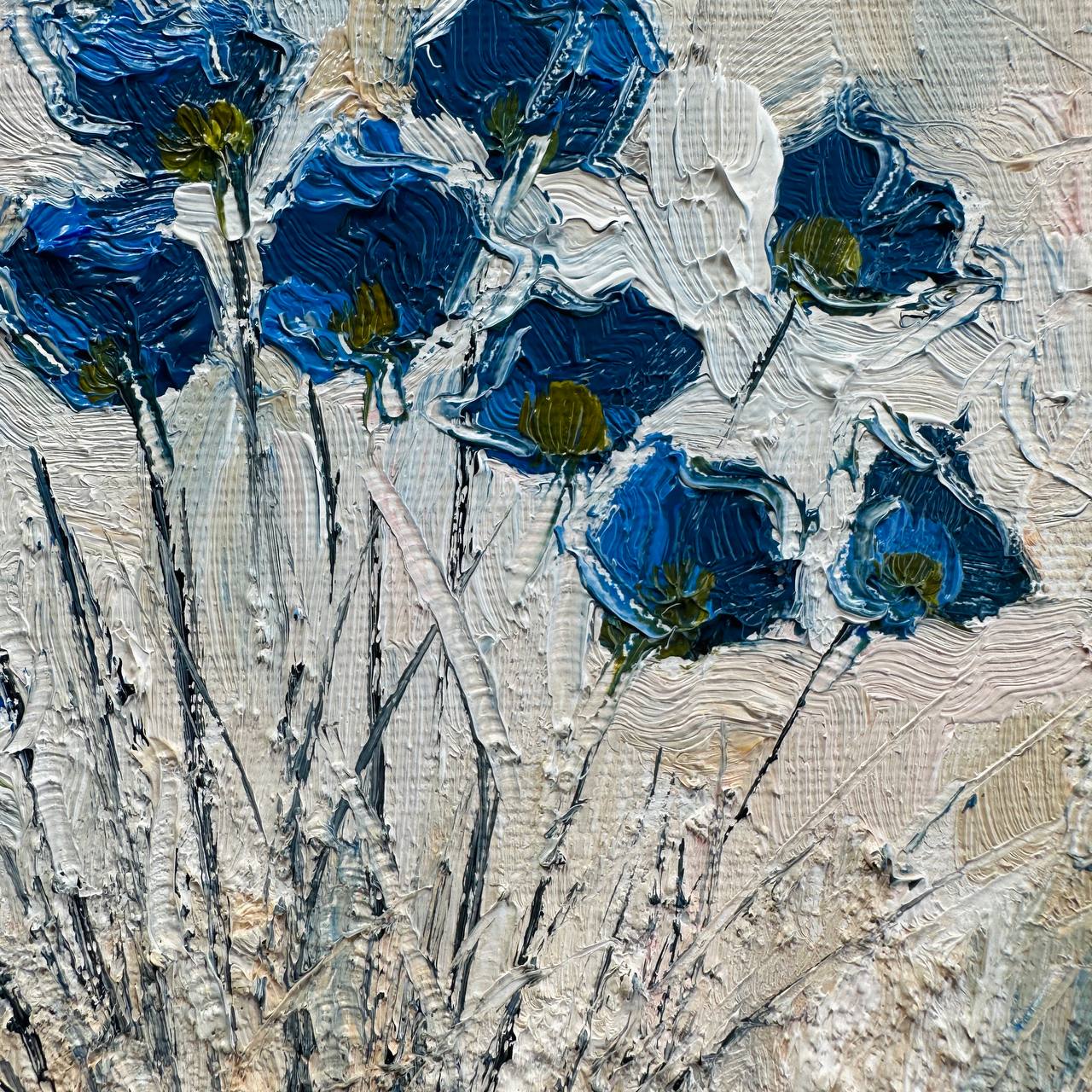 Blue Flowers in a Vase