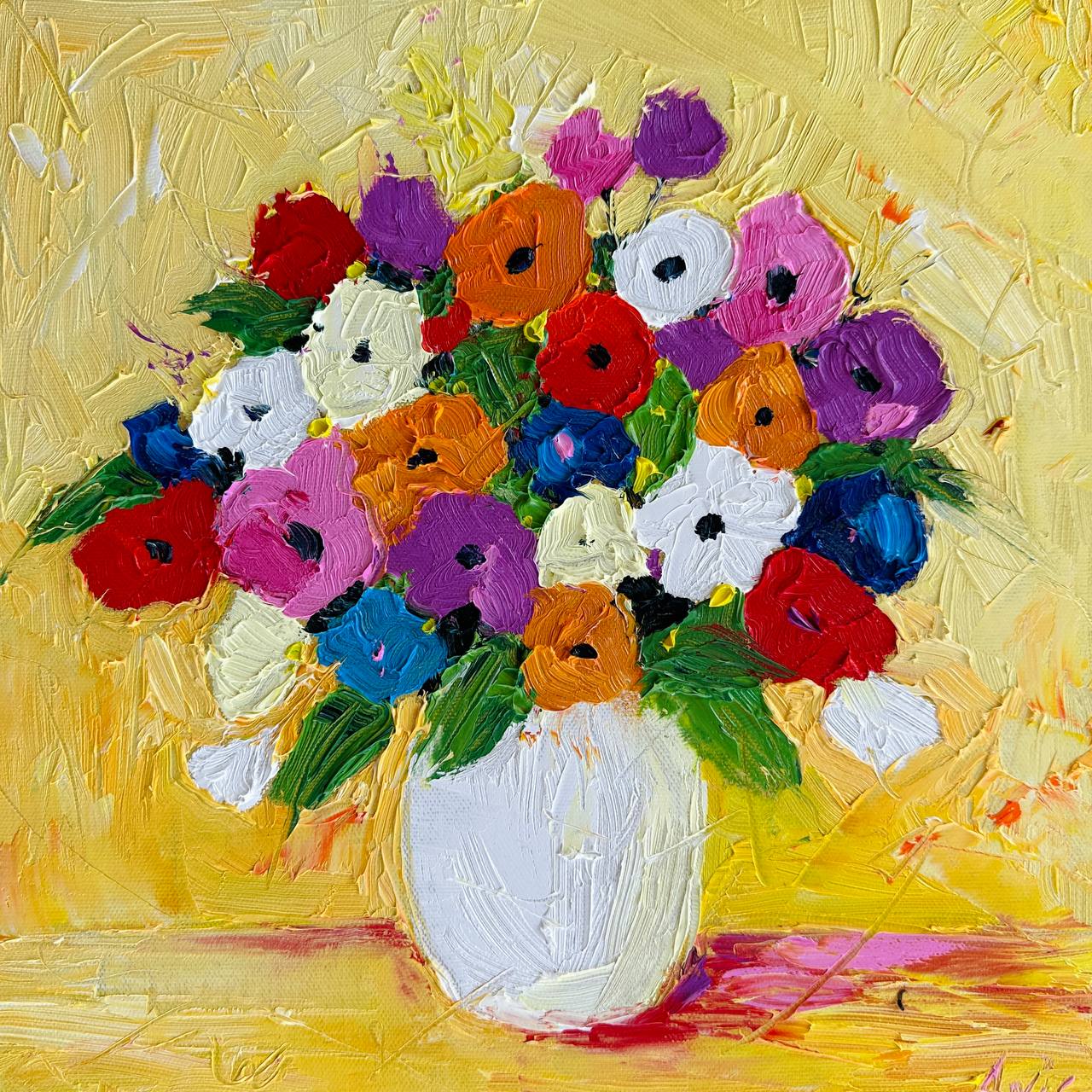 Bouquet in a White Vase