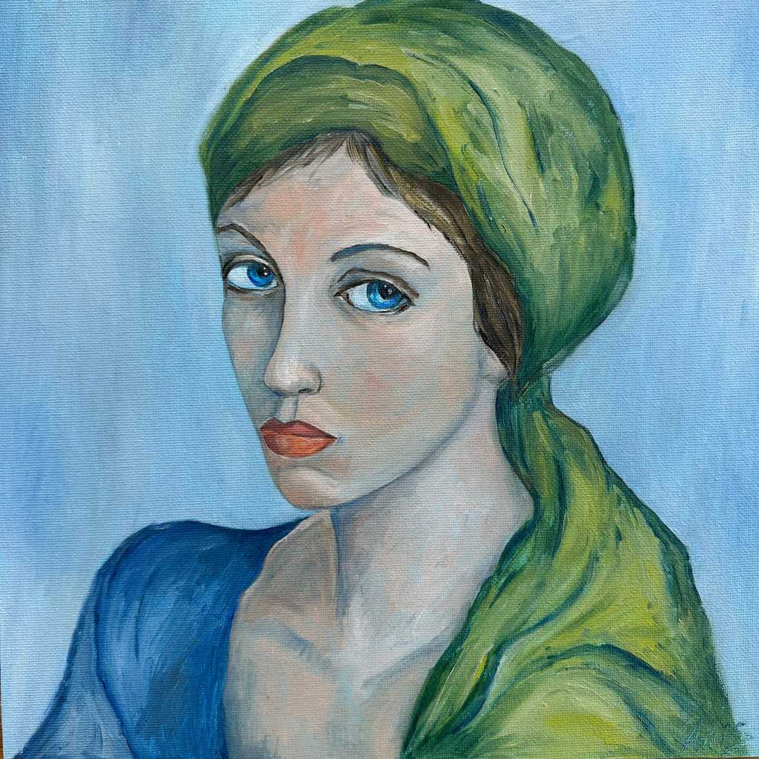 Woman in a Green Headscarf