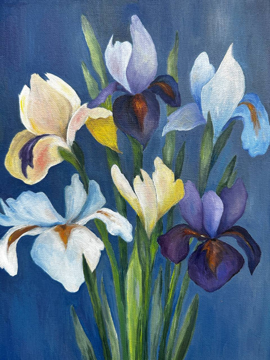 Iris in Grey and Blue