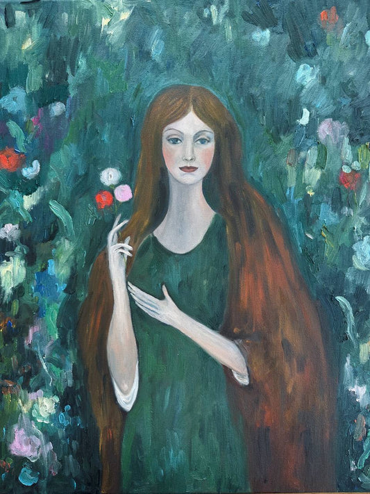 Red-Haired Woman in the Forest