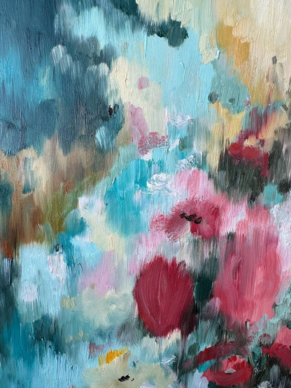 Blumenstrauß in einer weißen Vase