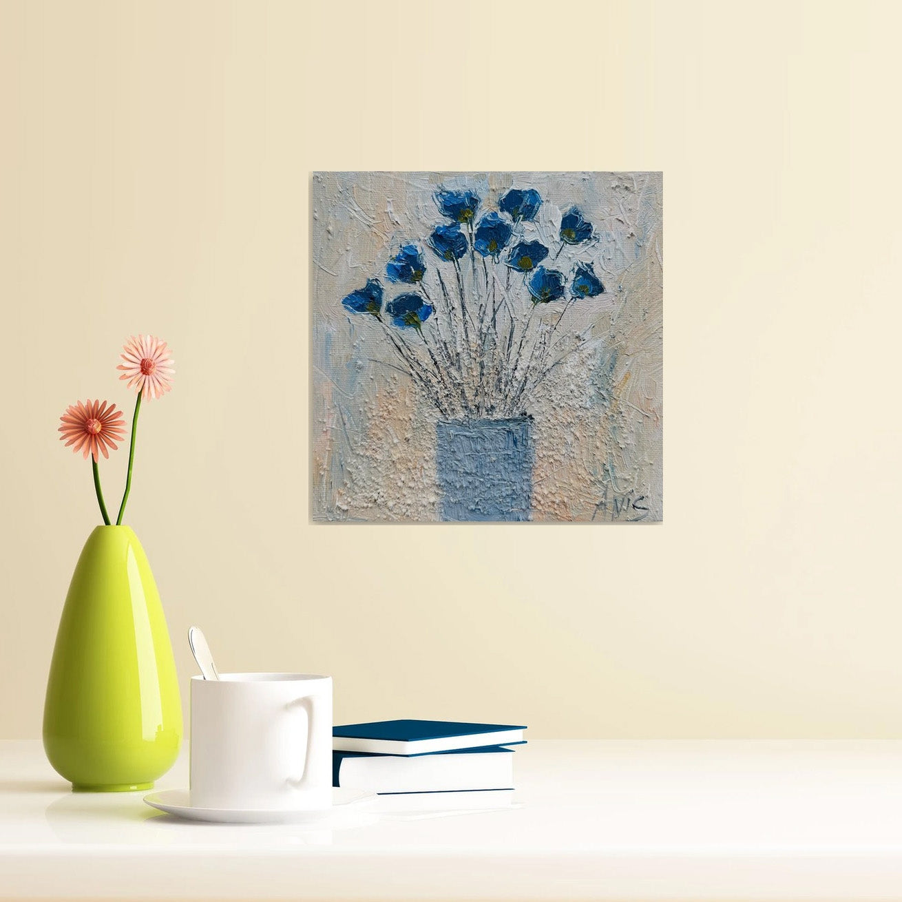 Blue Flowers in a Vase