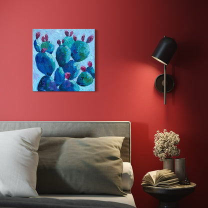 Turquoise Cactus with Blossom