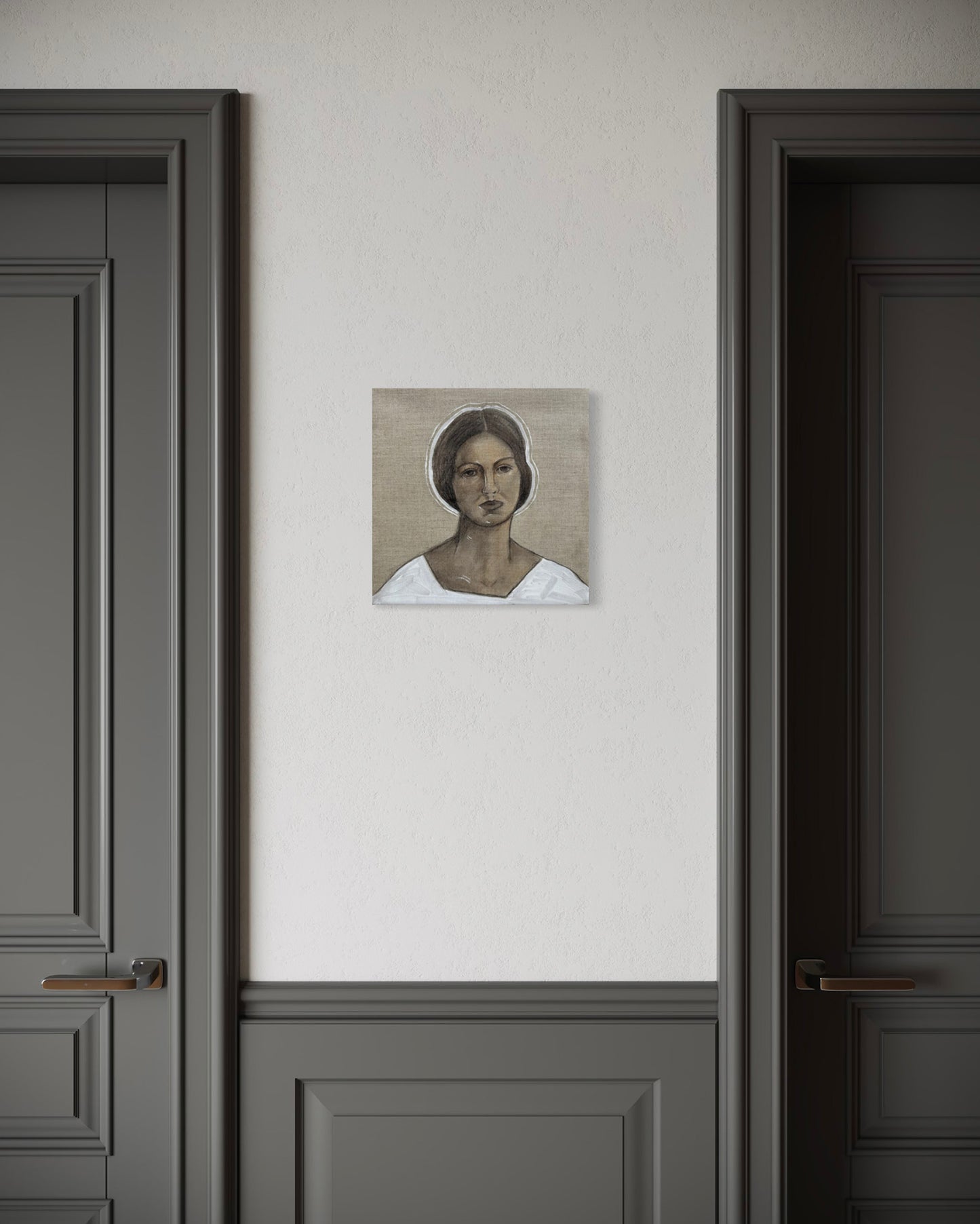 Femme au foulard vert