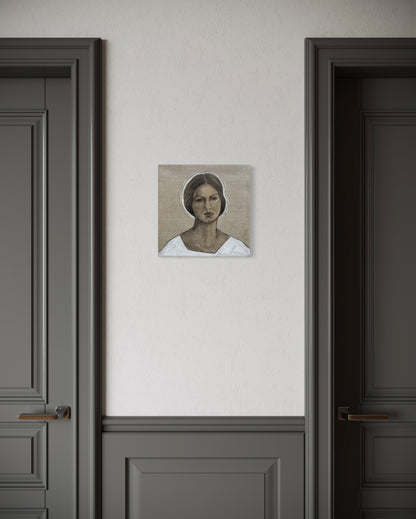 Femme au foulard vert