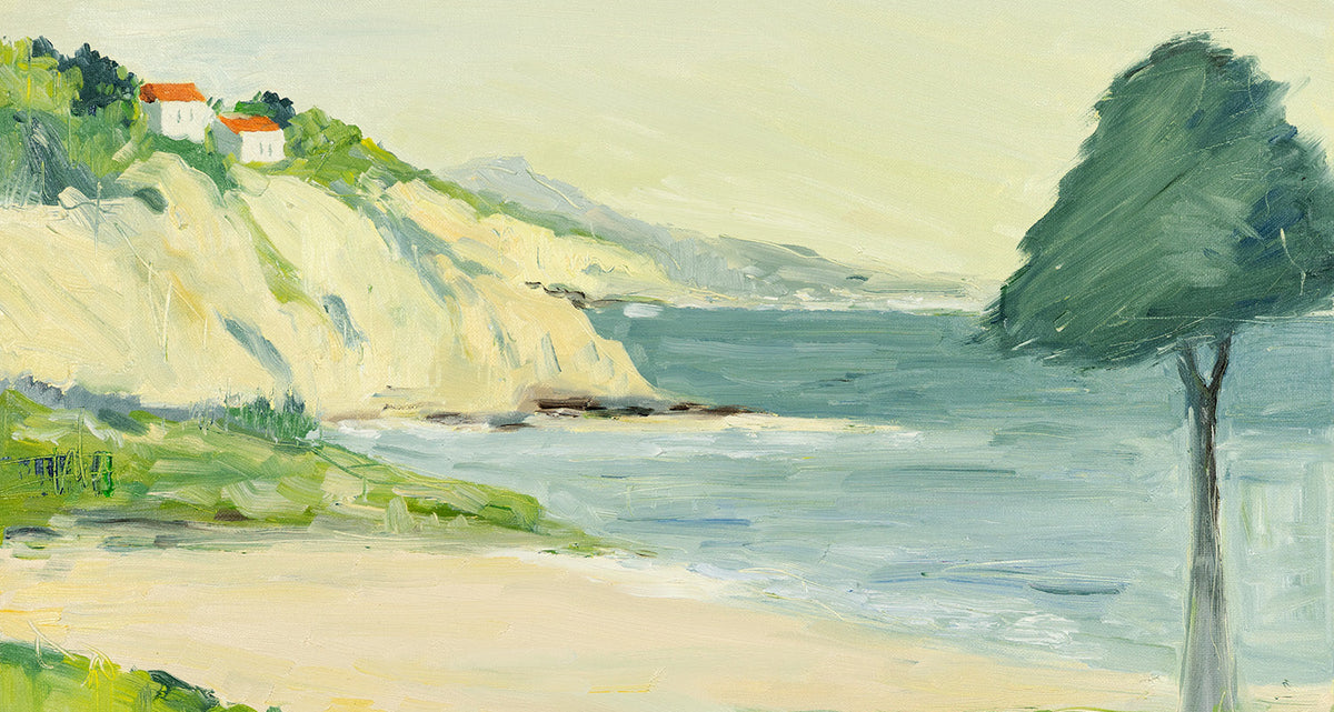 A painting of the Portuguese coast by Irina Anis