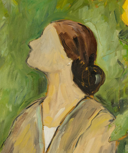 Frau zwischen den Zitronen