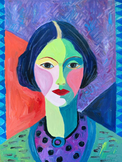 Iris en gris et bleu