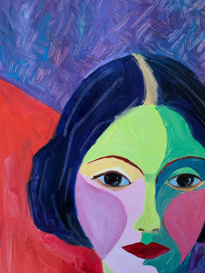 Iris en gris et bleu