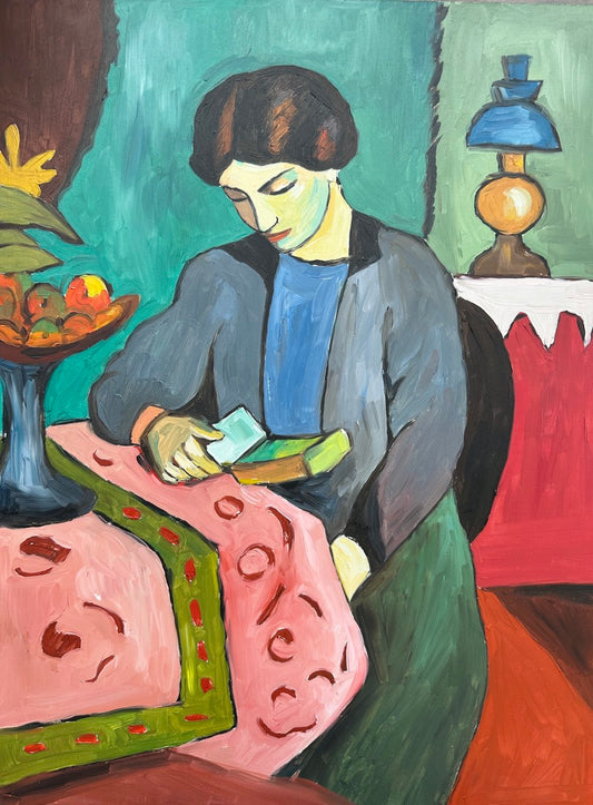 Iris en gris et bleu