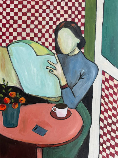 Iris en gris et bleu