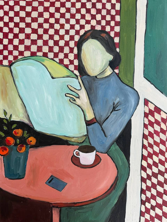 Iris en gris et bleu