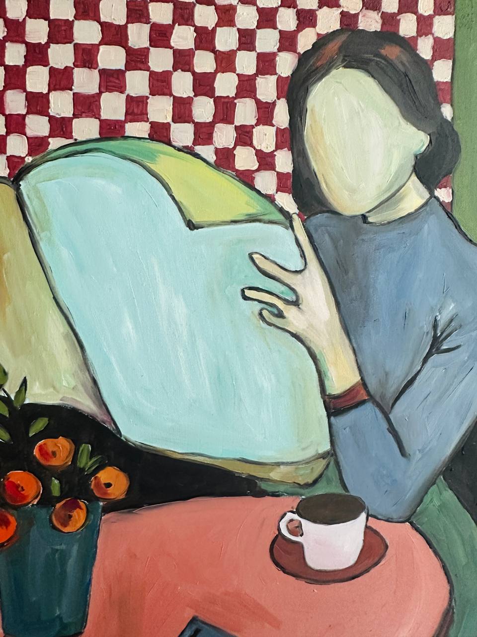 Iris en gris et bleu