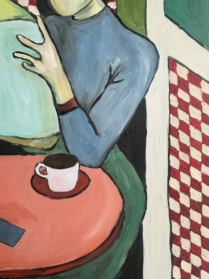 Iris en gris et bleu