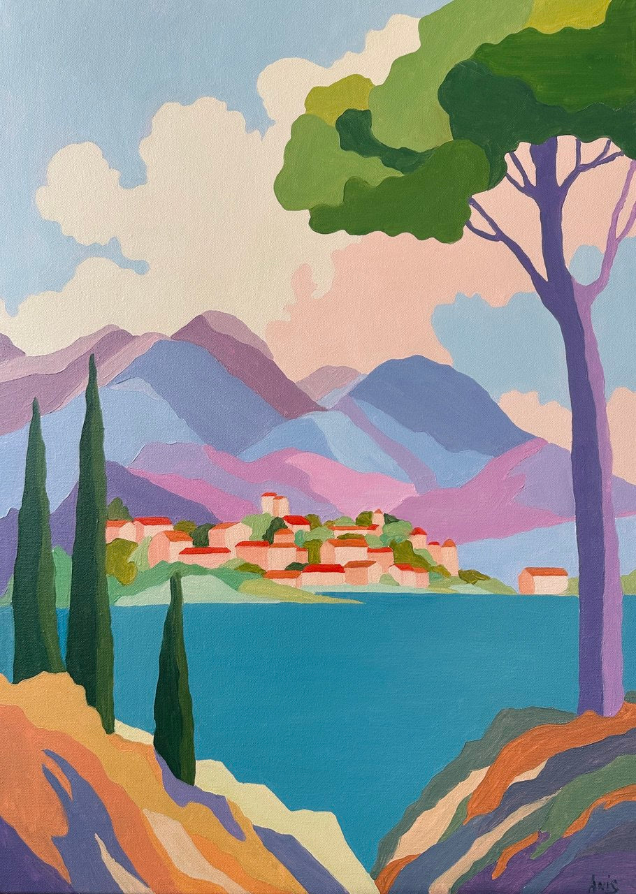 Pink and Violet Seascape