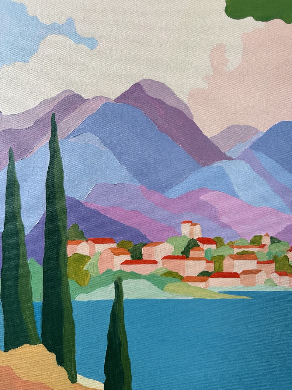 Pink and Violet Seascape