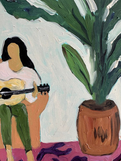 Iris en gris et bleu