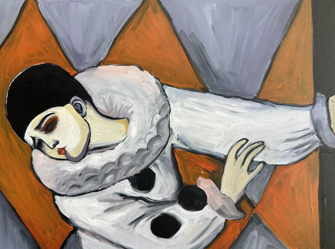 Iris en gris et bleu