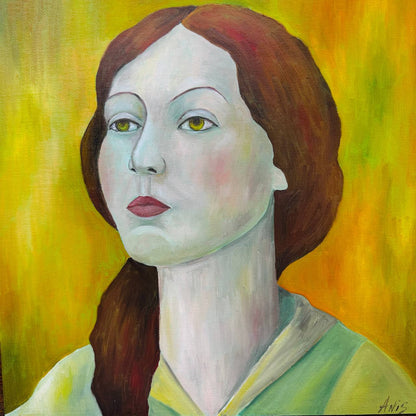 Femme au foulard vert