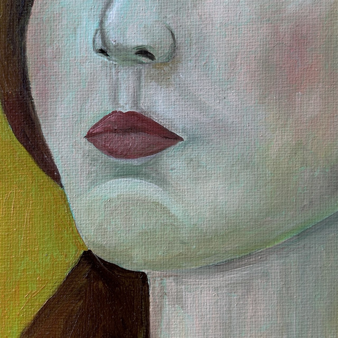 Femme au foulard vert