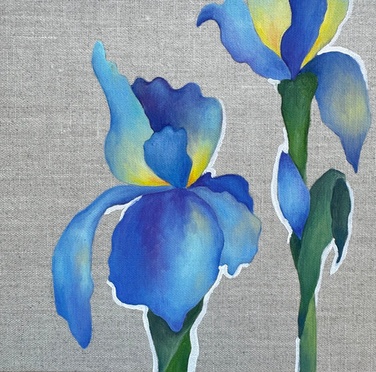 Blumenstrauß in einer weißen Vase