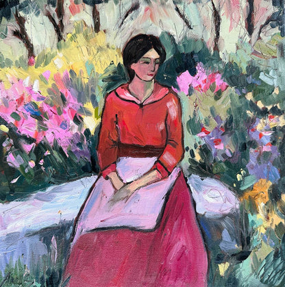 Woman in the Flower Garden