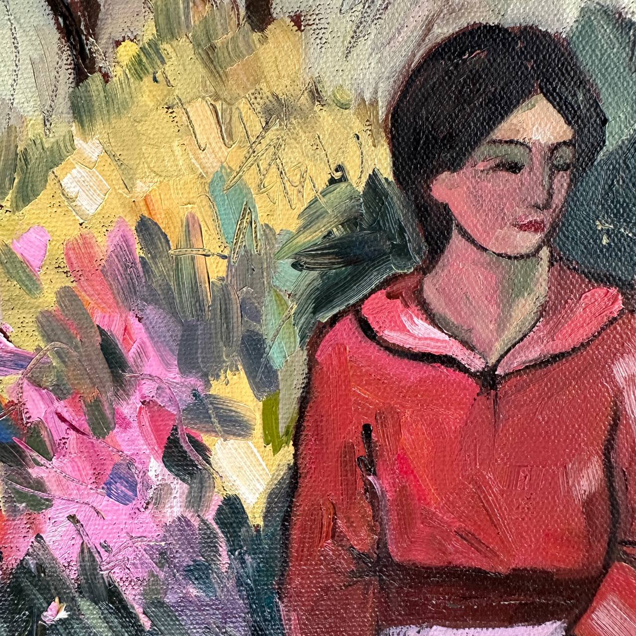 Woman in the Flower Garden