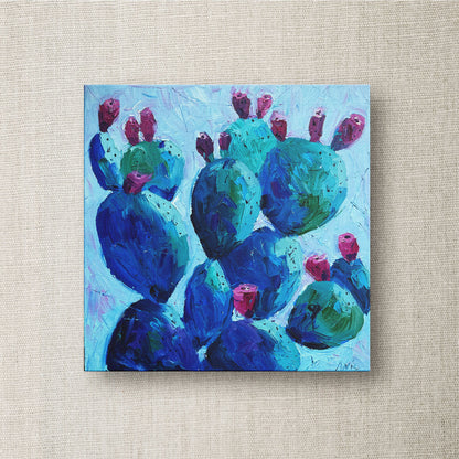 Turquoise Cactus with Blossom