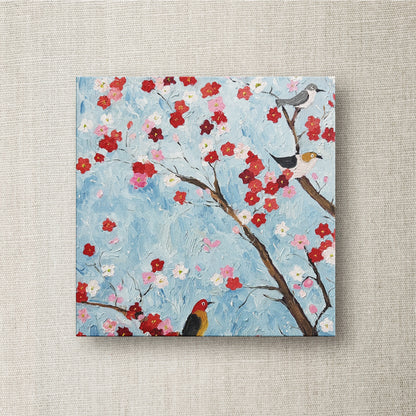 Blooming Tree and Birds